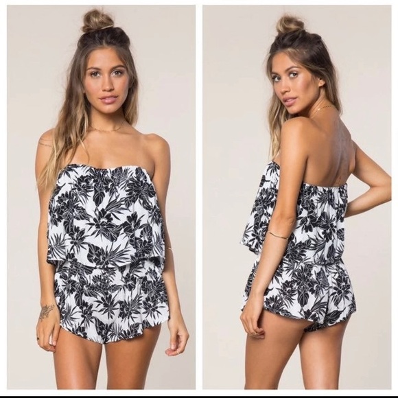 Spiritual Gangster Island Lotus Ruffle Romper XS - Picture 1 of 9